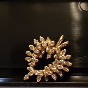 14K gold necklace and pendant